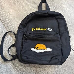Gudetama Black Mini Backpack
